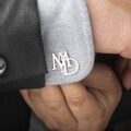 Custom Initials Cufflinks For Groom Business Event Men's Women Stainless Steel Initials Letters Personalized Wedding Pin Best Man Jewelry product logo