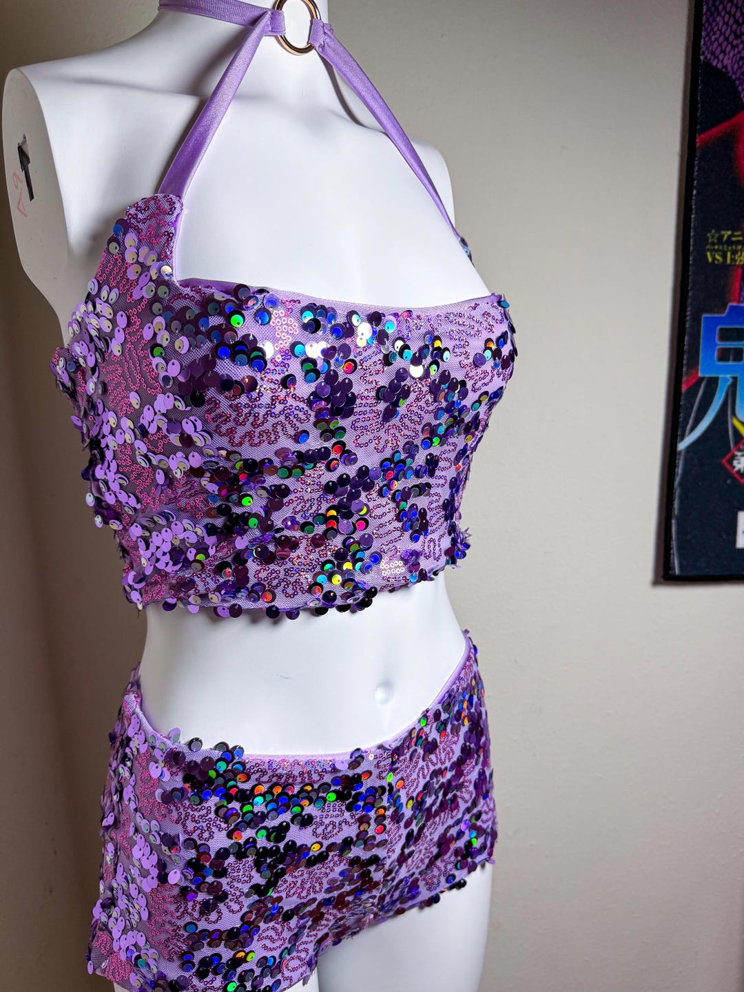 Lavender Rave Lavender Sequin Rave Outfit, Amethyst Faerie Set - Etsy