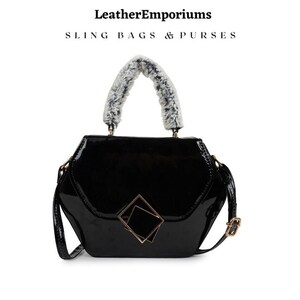 Bolso de mano estructurado adornado para mujer - Sofisticación glamorosa - Eleve su estilo con adornos deslumbrantes