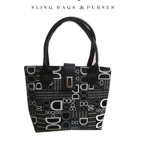 Chic Black and White Leather Stylish Messenger Tote Bag for Women - Trendy and Versatile Handbag with a Fashionable Twist