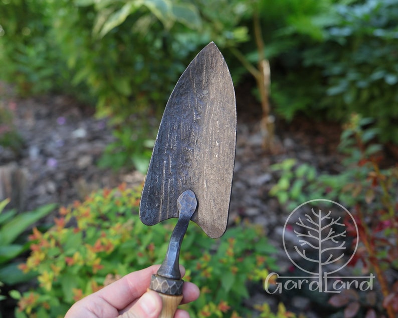 Forged Transplant Trowel Garden Trowel Handforged Garden Planting Trowel Professional Garden Trowel image 2