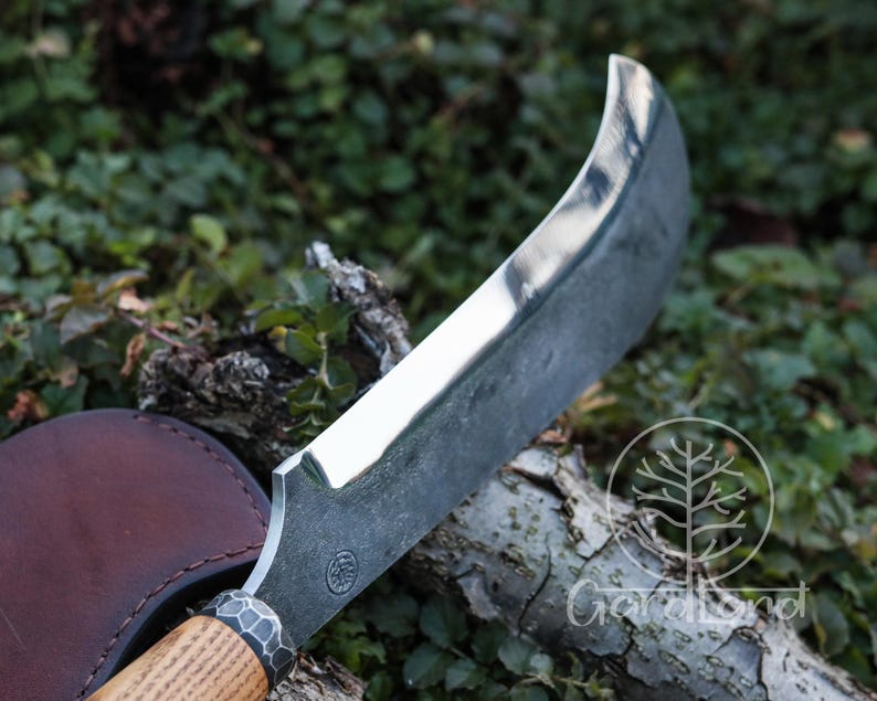 Hand Forged Large Garden Billhook Knife – Heavy Duty Bushcraft Tool ...