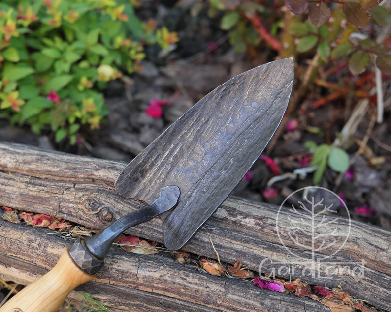 Forged Transplant Trowel Garden Trowel Handforged Garden Planting Trowel Professional Garden Trowel image 5