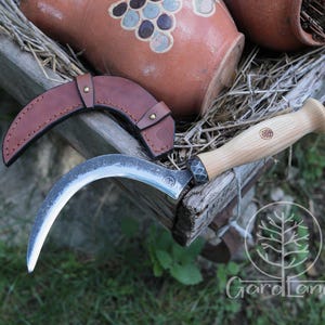 Garden Sickle | Gift for gardeners | Garden tools | Forged scythe | Hardened Steel |Gardener&#39;s Tool | The tool for Herbalism | Garden Crafts