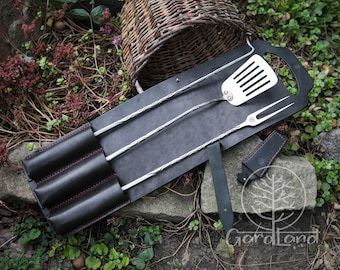 Juegos de herramientas para barbacoa, utensilios para asar y cocinar, juego de herramientas para asar, kit de utensilios para barbacoa, regalo para él, herramientas premium para barbacoa, regalo para amantes de la parrilla.
