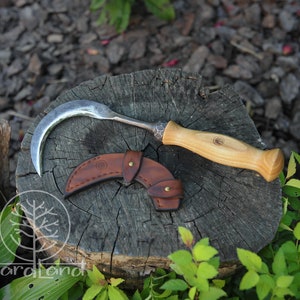 Forged Sickle | Handmade Sickle | Hardened Steel | Gardener&#39;s Tool | Garden Tools | The tool for Herbalism | Garden Crafts