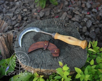Forged Sickle | Handmade Sickle | Hardened Steel | Gardener's Tool | Garden Tools | The tool for Herbalism | Garden Crafts