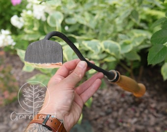 Swan Neck Hand Hoe | American Hoe | Long Handle Square Headed Hoe | Hand Forged Garden Tool | Garden Hoe