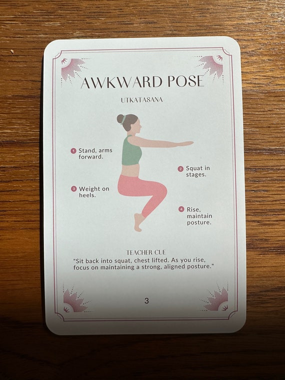 Yoga Pose Cards: 26 Postures Guide - Printable PDF, At-home Hot