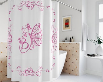 Monogrammed Shower Curtain Custom Monogram Bathroom Set Personalized ...