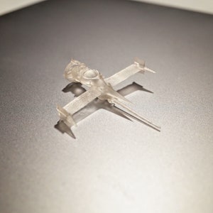 Cowboy Bebop Swordfish II 1:350 3D Printed Model (4cm) Clear