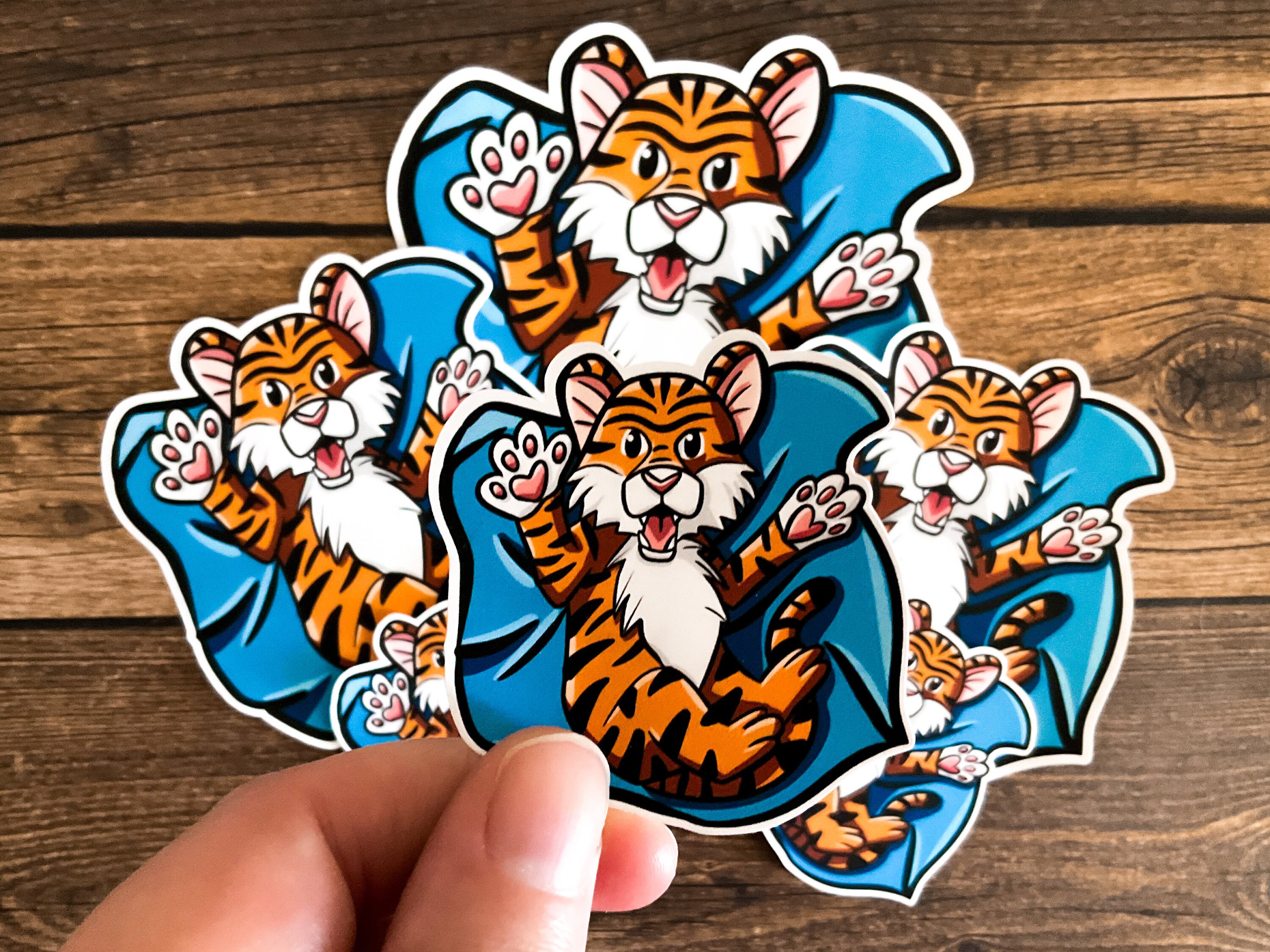 Cute Tiger Sticker, Tiger Cub Sticker, Laptop Decal, Bullet Journal ...