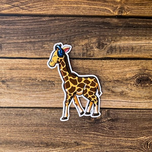 Giraffe Sticker, Cute Animal Sticker, Laptop Decal, Cute Giraffe Sticker, Planner Sticker, Sketchbook Sticker, Zoo Animal