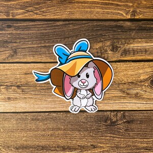 Cute Bunny Sticker, Rabbit Sticker, Laptop Decal, Water Bottle Sticker, Animal Sticker, Pet Sticker, Garden Bunny Sticker