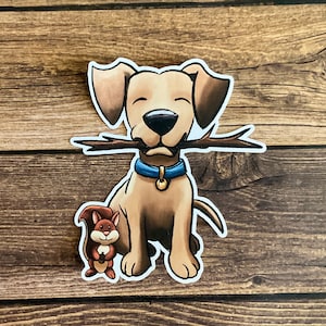 Cute Dog Sticker, Furry Friend, Puppy Sticker, Dog Mom Sticker, Water Bottle Sticker, Pet Sticker, Cute Puppy Dog Sticker, Laptop Sticker