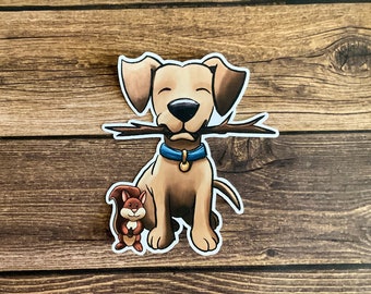 Sticker chien mignon, ami à quatre pattes, Sticker chiot, Sticker maman chien, Sticker bouteille d'eau, Sticker animal de compagnie, Sticker chiot chiot mignon, Sticker pour ordinateur portable