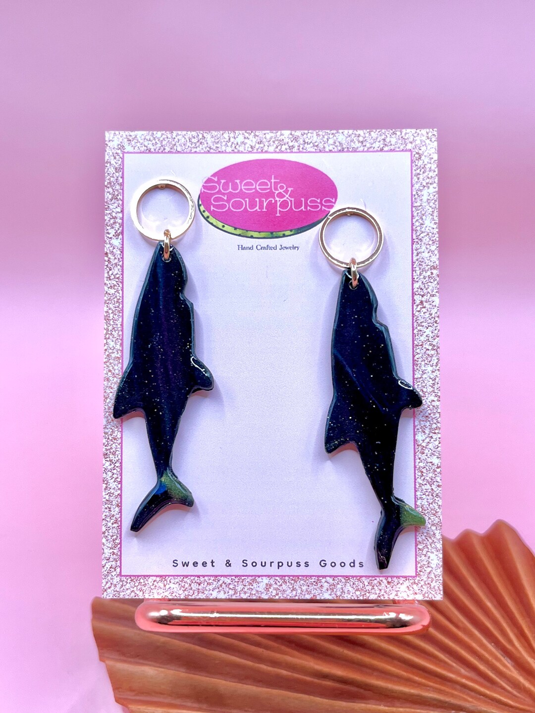 Shark Silhouette Dangle Earrings / Gold Filled / Lightweight - Etsy