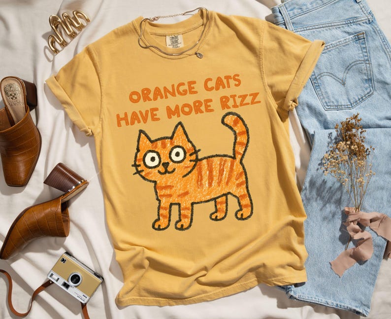 Orange Rizz Cat Orange Cats Have More Rizz Shirt, Orange Boy Energy Tee, Funny Gift for ...