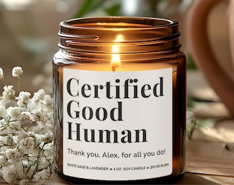 Custom Board Member Gift Candle, Personalized Donor Thank You, Volunteer Appreciation Gifts, Meaningful Candle, Nonprofit Token of Thanks