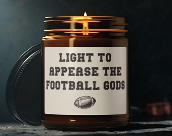 Vela de fútbol; Luz para apaciguar a los dioses del fútbol; Vela MINI de 4 y 9 oz; Vela para el día del juego; Regalo divertido de fútbol; Decoración para el día del juego para fanáticos