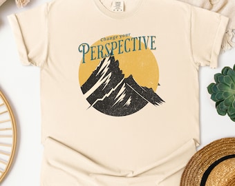 Playful Mountain Shirt Makes Great Hiking or Rock Climbing Birthday Gift; Nature T-shirt for Backpacking; Comfort Colors Outdoorsy Camp Tee