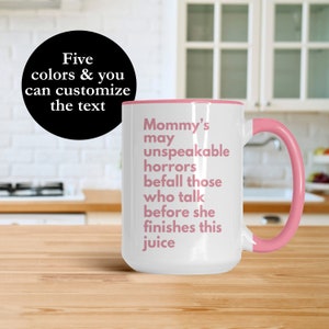 Lustige kundenspezifische Kaffee-Liebhaber-Tasse für Mama, Papa, Tante, Freunde und mehr; Personalisierte Tasse; Geschenk für Mama; 15 Unzen Keramikkaffeetasse; Fünf Farben