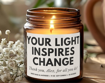 Board Member Gift, Nonprofit Token of Thanks, Volunteer Appreciation Gifts, Personalized Meaningful Candle, Volunteer Appreciation Week