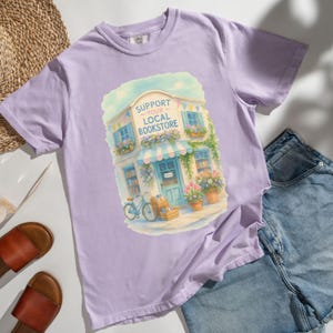 Unterstützen Sie Ihre lokale Buchhandlung Shirt, Buchhandlung ästhetisches T-Shirt, Geschenk für Buchliebhaber, gemütliches Buchladen Shirt, Leser T-Shirt, kleines Geschäft Top, Bücherwurm