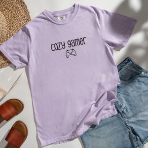 Comfort Colors Cozy Gamer Shirt, Cozy Gaming Girl Gift, Aesthetic Cozy Gamer, Cute Gaming Tee, Gifts For Girlfriend, Cozy Gamer Merch