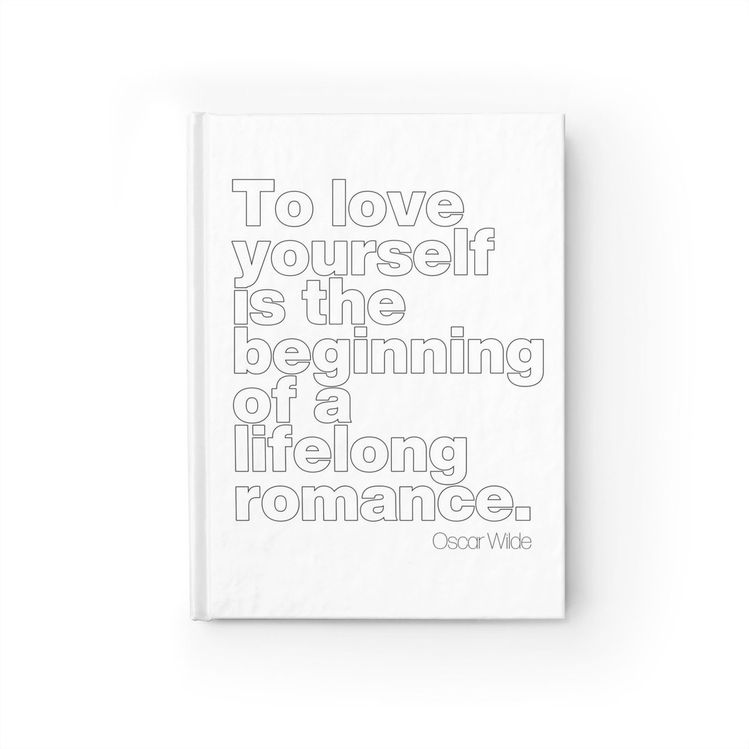 Quote Journal Cover by Oscar Wilde. Perfect Journal for Etsy