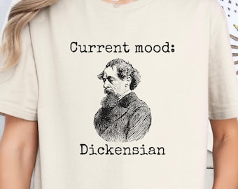 La camiseta literaria de Charles Dickens es el regalo perfecto para los estudiantes de inglés, camiseta de protesta progresista de estilo victoriano, camiseta unisex Dark Academia
