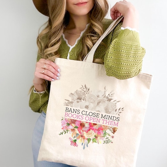 Bibliothek Durchsichtige Beuteltasche Schöne Blumen Banned Books