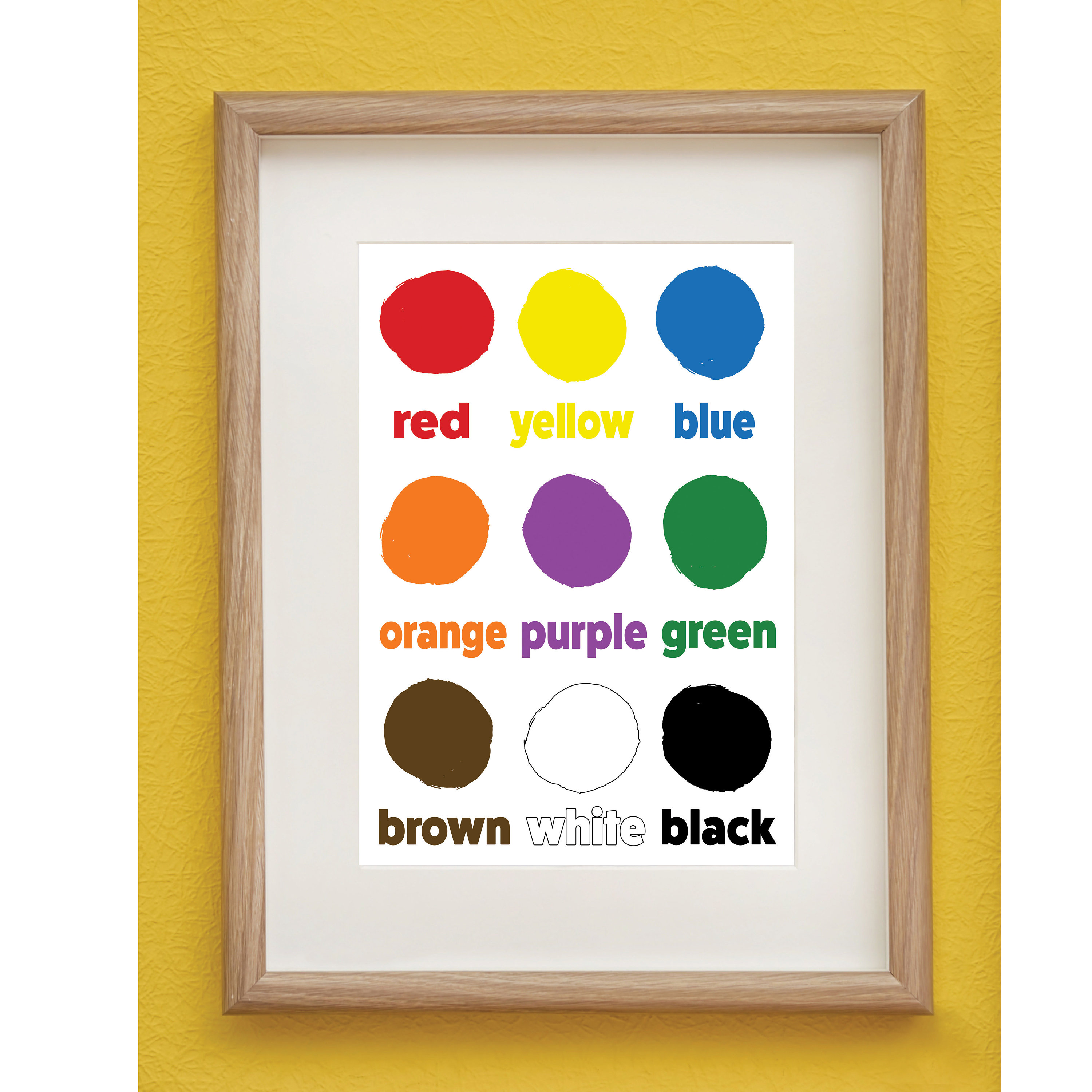 teach-kids-colors-poster-instant-print-color-chart-colorful-etsy