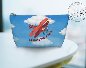 Airplane Snack Pouch w/ T-bottom | Travel Accessory