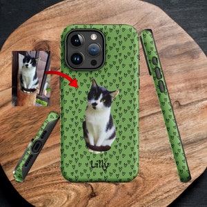 Custom Cat iPhone Case Personalized Photo iPhone Case for Cat Lover Gift Cat Tough Case for iPhone 15 14 etc Custom Pet Photo iPhone Case