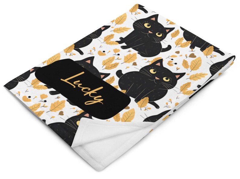 Cat blanket for people, Black Cat Throw Blanket, Black Cat Blanket, Travel Blanket, Soft Blanket, Cat Blanket, Cat Blanket for Cats image 8