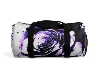 Seesack, Lila Rose Design, Blumen Reisetasche, Sporttasche, Weekend Overnight Bag, Sporttasche, Inked Flower Print