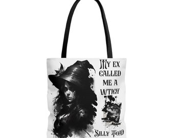 Hexe mit Kröte Design auf Tasche von Joseph Norris von DreamMachineGraphics