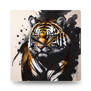 Get Your Grr on with this digitally inked Tiger Wall Clock by DreamMachineDesigns