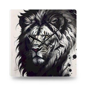 Get your Grr on with this digitally inked Lion Wall Clock by DreamMachineGraphics