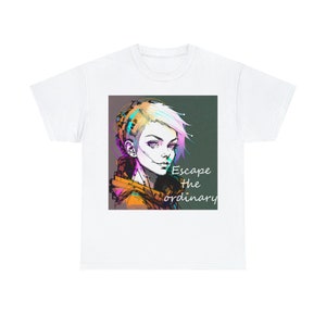 Ink punk digital design &quot;Escape the Ordinary&quot; part of our CyberGirl T series