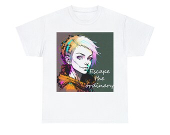 Ink punk digital design &quot;Escape the Ordinary&quot; part of our CyberGirl T series