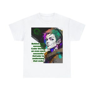 Ink punk digital design &quot;Coder&quot; part of our CyberGirl T series by Joseph Norris of DreamMachineGraphics