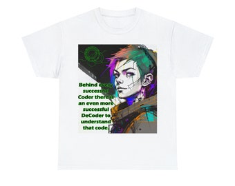 Ink punk digital design &quot;Coder&quot; part of our CyberGirl T series by Joseph Norris of DreamMachineGraphics