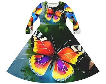 Subliminal Butterfly Dance Dress digital design By Joseph Norris of DreamMachineGraphics