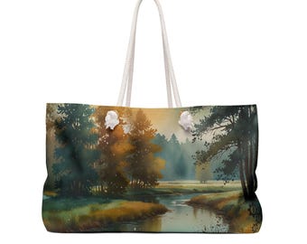 Weekender Bag mit Serene Landschaft digital designed von DreamMachineGraphics