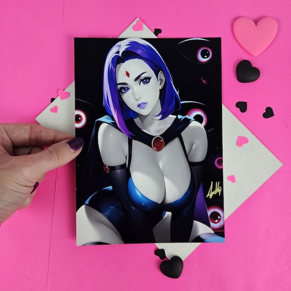 Raven Art Print, Teen Titans Dark Goth Girl Poster