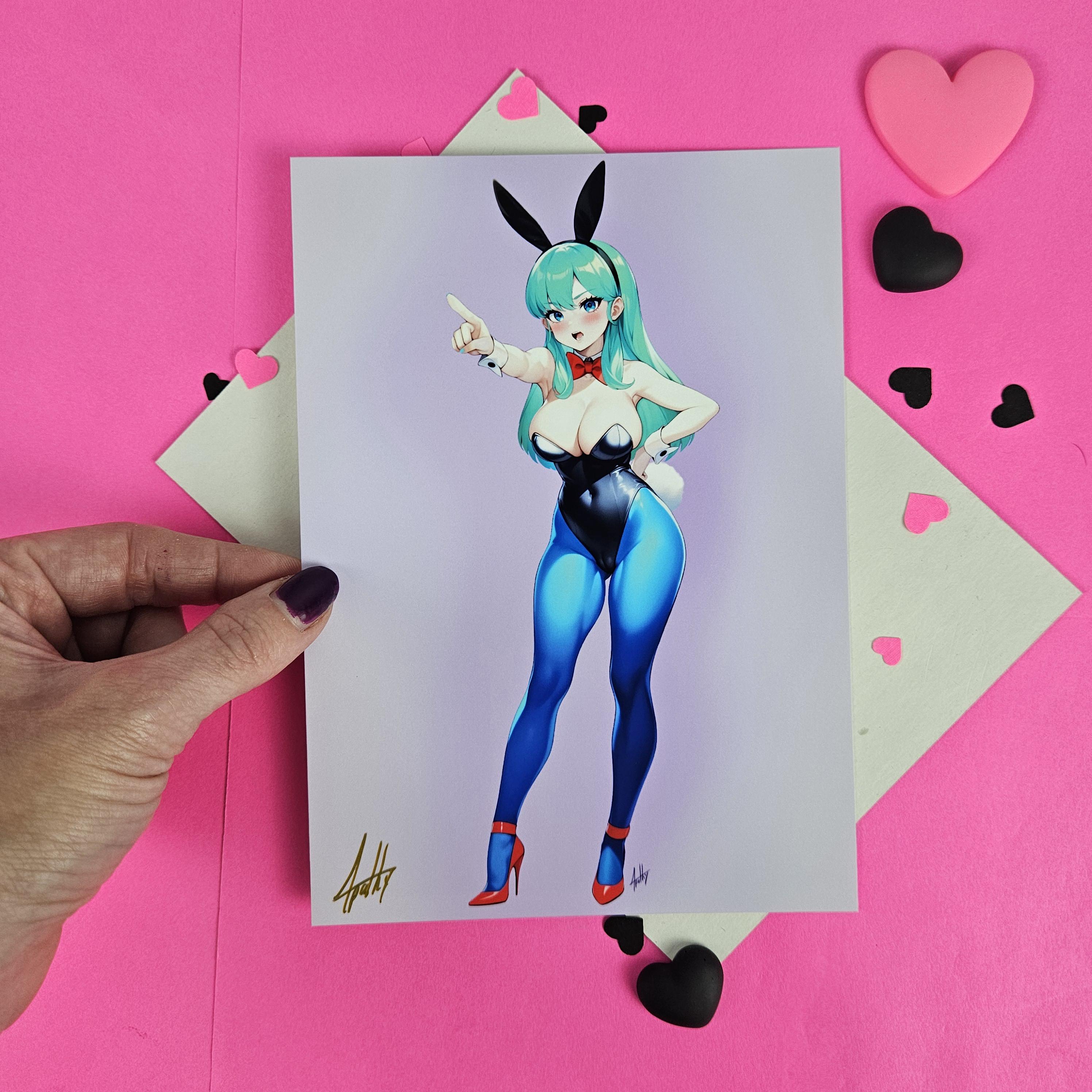 Bunny Bulma Art Print, DBZ Cosplay Babe Poster