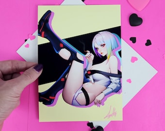 Lucy Edgerunners Art Print, Cyberpunk 2077 Babe Collector Poster