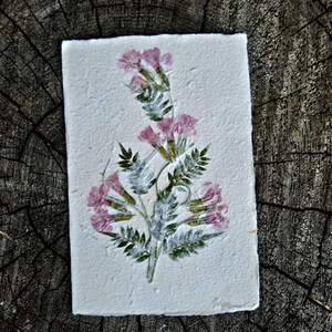Hand-Pressed Flower Greeting Card – Real Dried Flowers – Handmade Card for Birthday, Wedding, Anniversary – Blank Nature Card